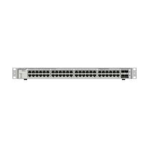 48‑Port Gigabit PoE+ Switch with 4×10G SFP+ – 370 W, Cloud‑Managed