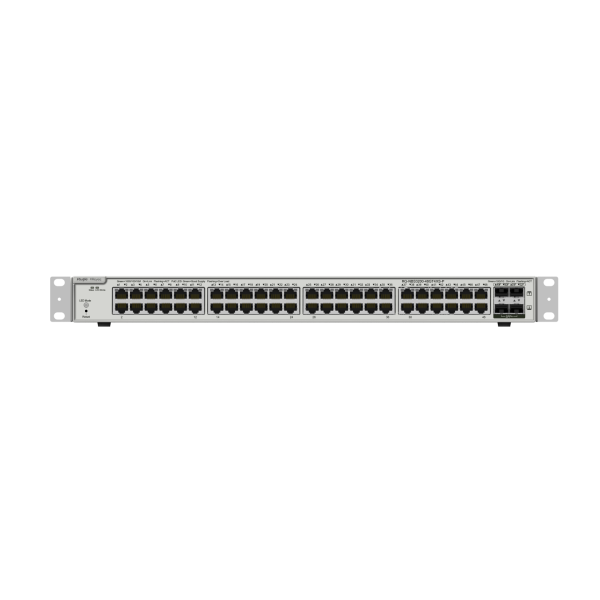 48‑Port Gigabit PoE+ Switch with 4×10G SFP+ – 370 W, Cloud‑Managed