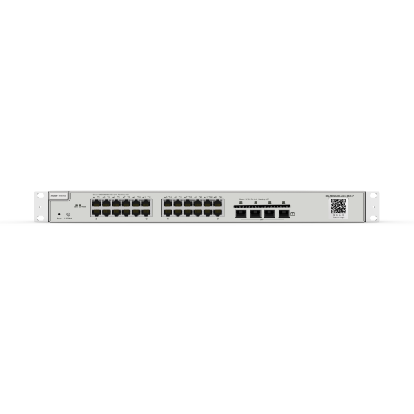 24-Port Gigabit PoE+ Cloud‑Managed Switch w/ 4×10G SFP+ – 370 W PoE Budget