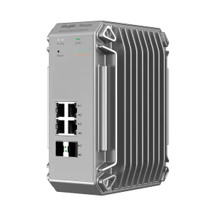 RG‑NIS3100‑4GT2SFP‑HP Industrial PoE+ Switch – 4×Gigabit + 2×SFP, –40°C to 80°C