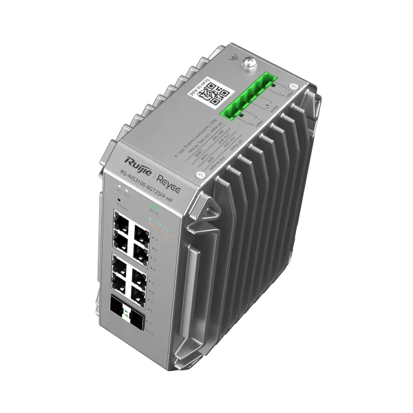 RG‑NIS3100‑8GT4SFP‑HP Industrial PoE+ Switch – 8×GigE + 4×SFP, –40 °C to 80 °C - Image 3
